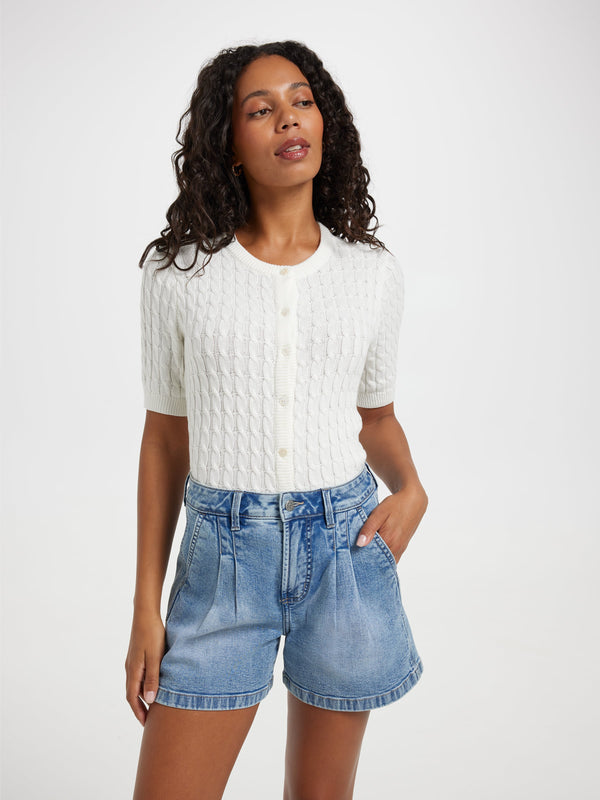 Just Jeans Originals High Rise Pleat Front Short