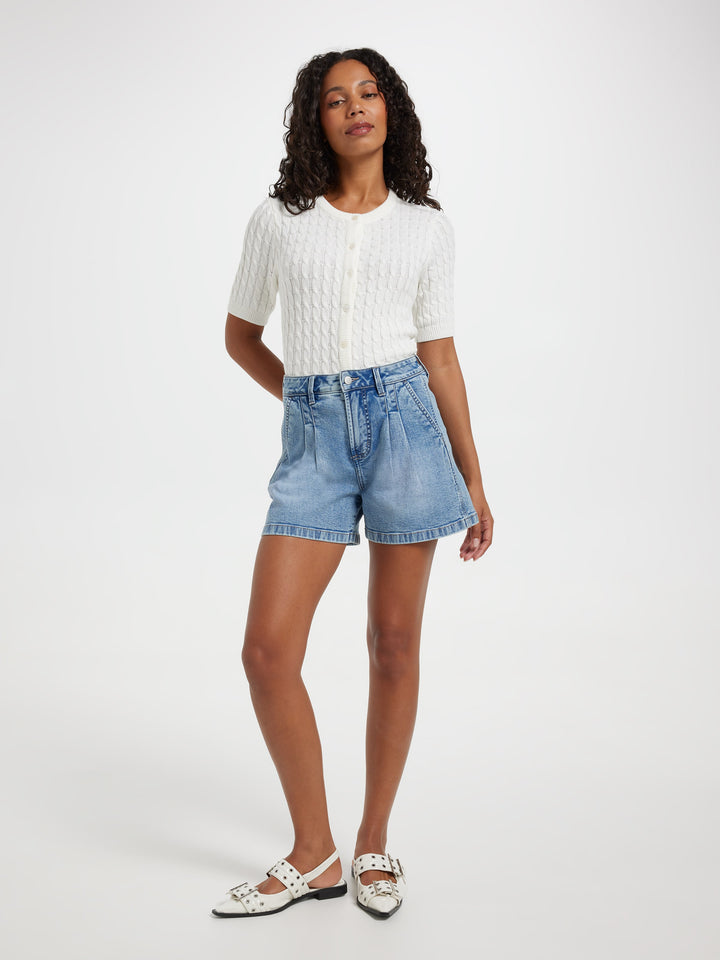 Just Jeans Originals High Rise Pleat Front Short