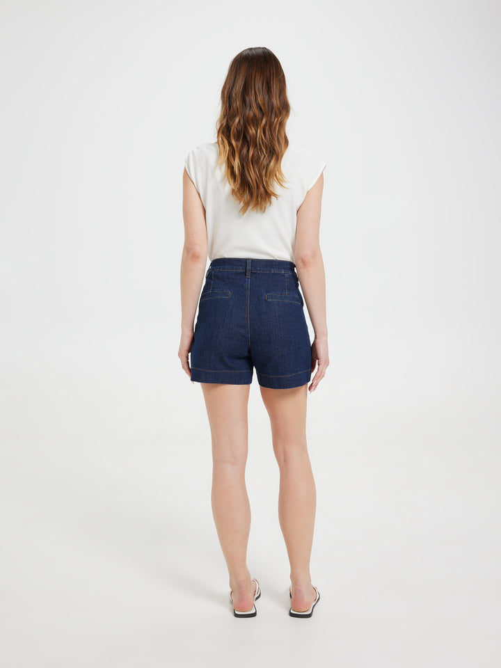 Originals High Rise Pleat Front Short Rinse