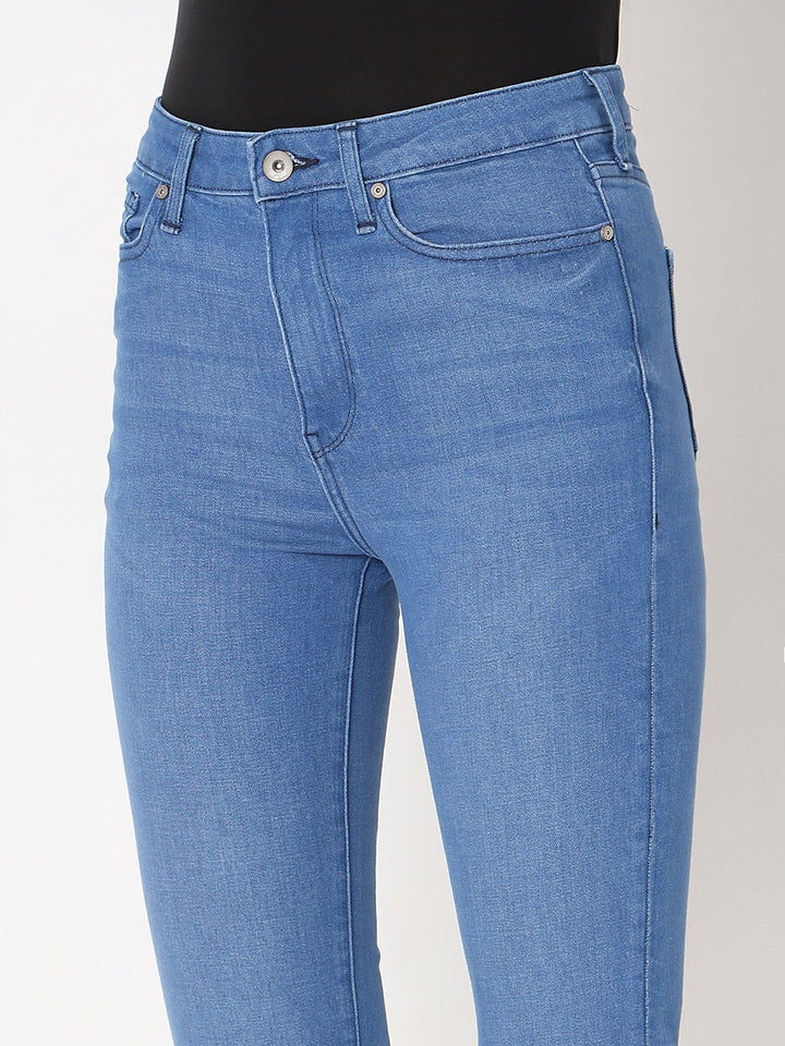 Spykar Women Cotton Slim Straight Mid Rise Jeans