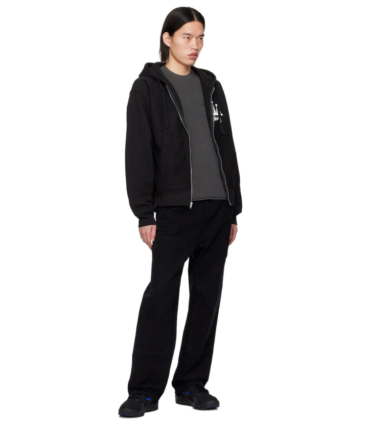 Stussy Black Regal Crown Logo Hoodie