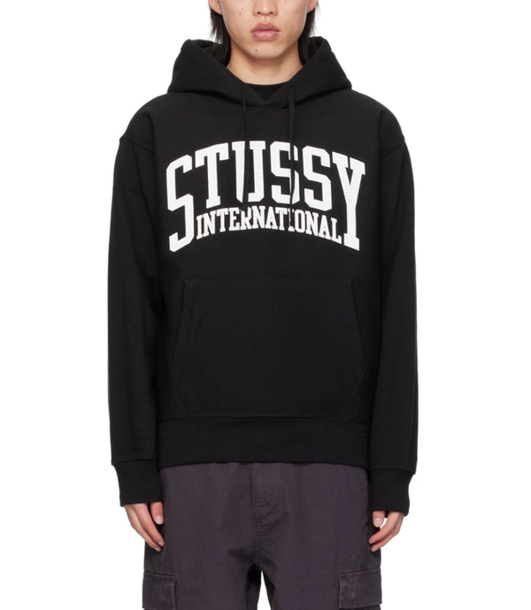 Stussy Black International Logo Hoodie