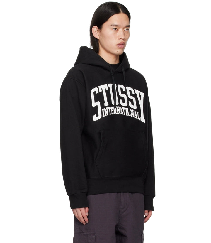 Stussy Black International Logo Hoodie