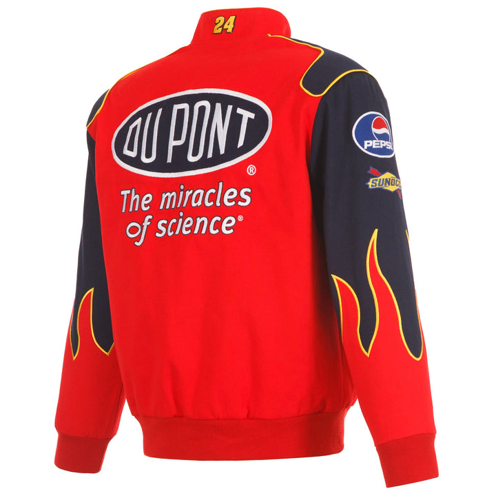 2024 Jeff Gordon JH Design NASCAR Dupont Navy-Red Uniform Full-Snap Jacket