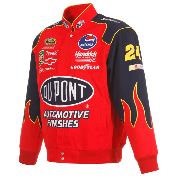 2024 Jeff Gordon JH Design NASCAR Dupont Navy-Red Uniform Full-Snap Jacket