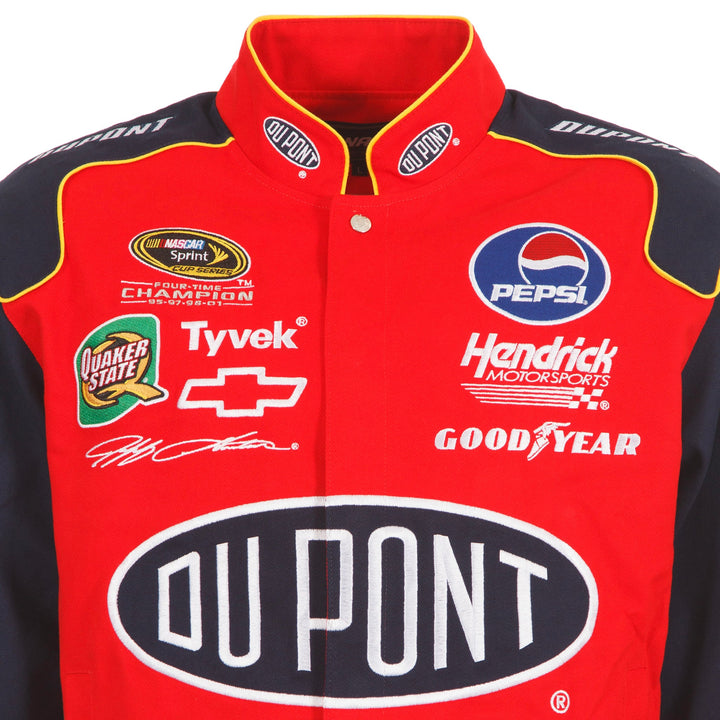 2024 Jeff Gordon JH Design NASCAR Dupont Navy-Red Uniform Full-Snap Jacket