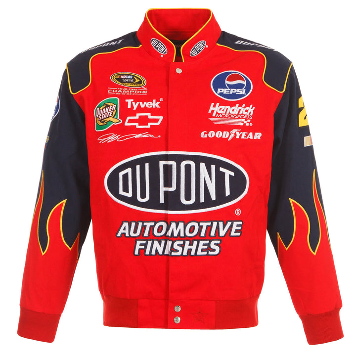 2024 Jeff Gordon JH Design NASCAR Dupont Navy-Red Uniform Full-Snap Jacket