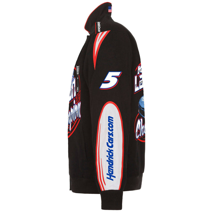 Kyle Larson Champion Full-Snap Twill Cotton Jacket JH Design - - Limited Edition