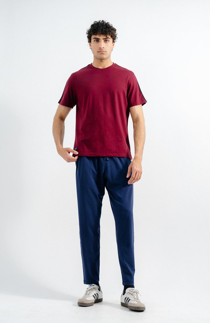 Maroon Cross T-Shirt for Men
