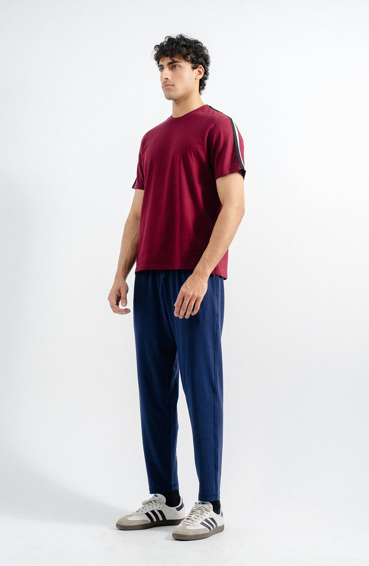 Maroon Cross T-Shirt for Men