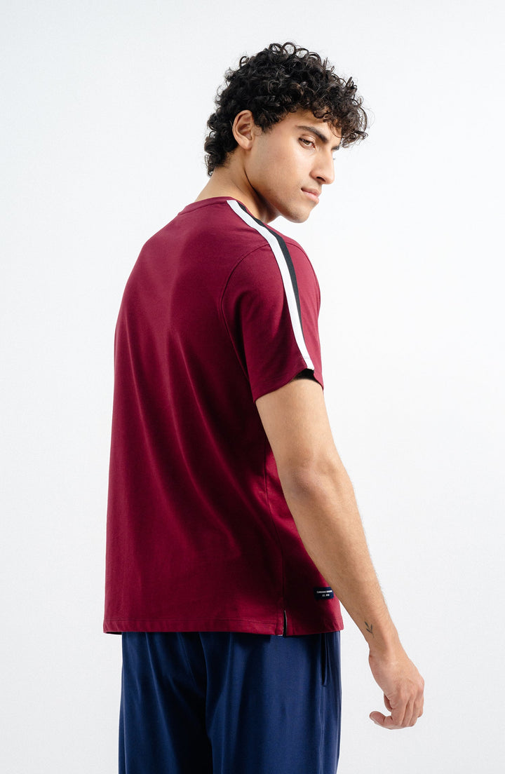 Maroon Cross T-Shirt for Men
