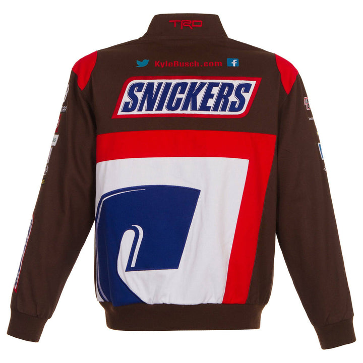 Authentic Kyle Busch Brown Snickers Full-Snap Twill Uniform Jacket JH Design