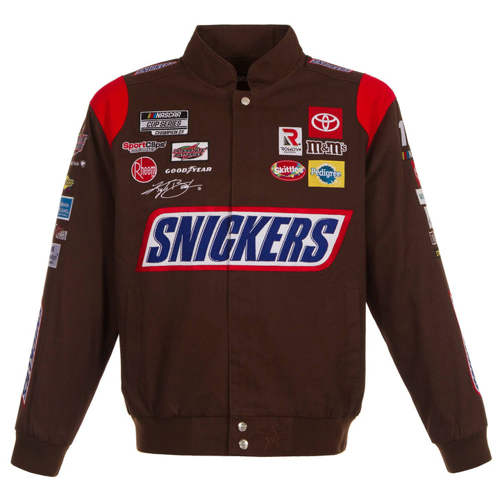Authentic Kyle Busch Brown Snickers Full-Snap Twill Uniform Jacket JH Design