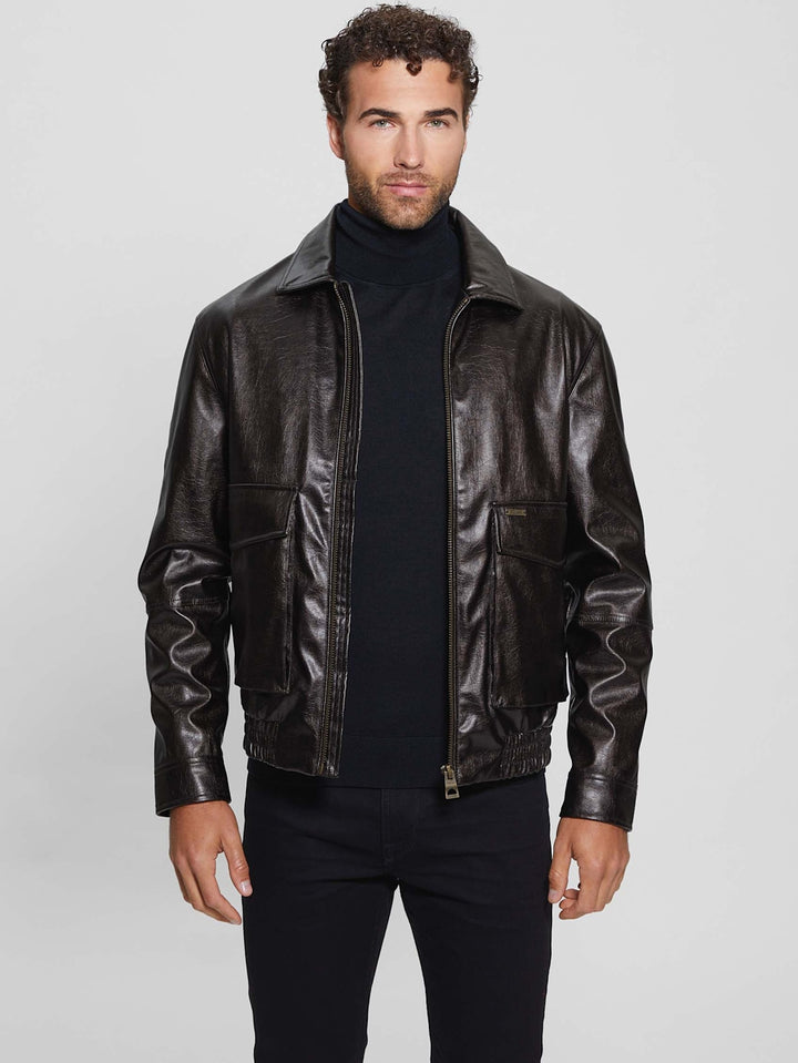 Multipocketed Aviator Flight Jacket