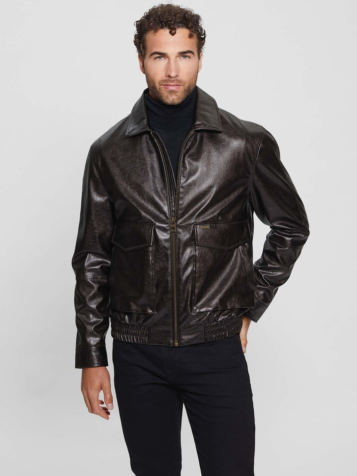 Multipocketed Aviator Flight Jacket