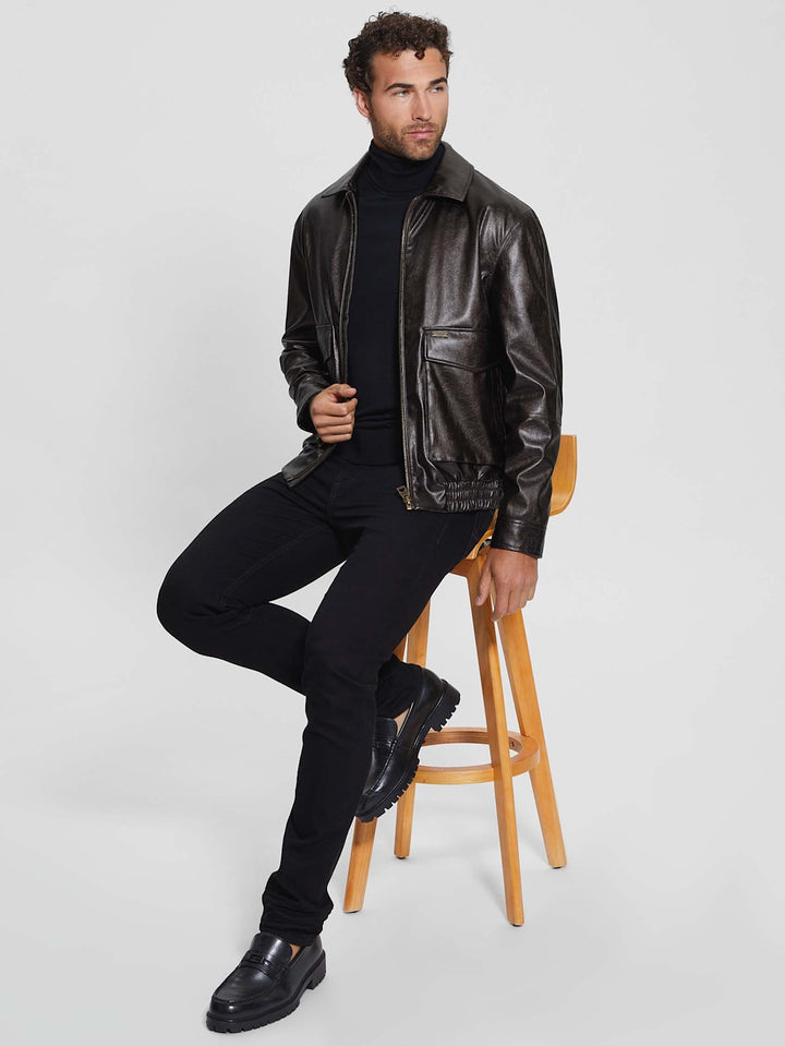 Multipocketed Aviator Flight Jacket