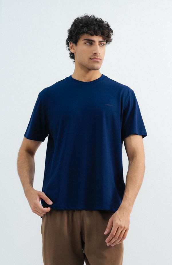 Navy Blue Performance Crew T Shirt