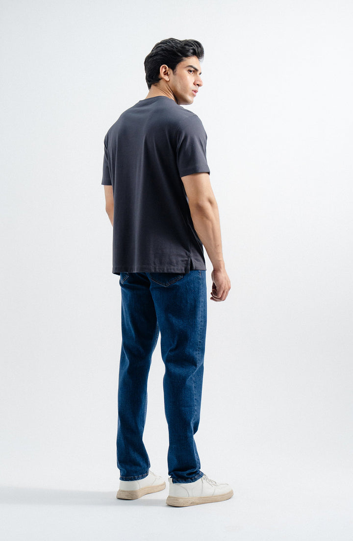 Charcoal Pocket Crew Neck T-Shirt
