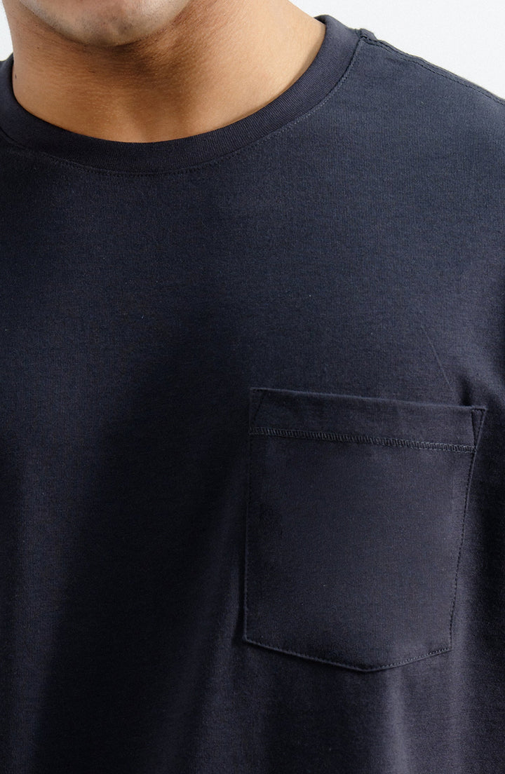 Charcoal Pocket Crew Neck T-Shirt