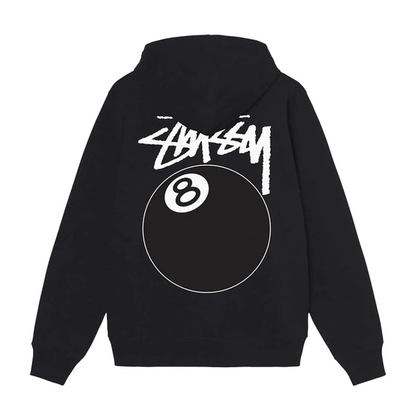 Stussy 8 Ball Full Zip Black Hoodie