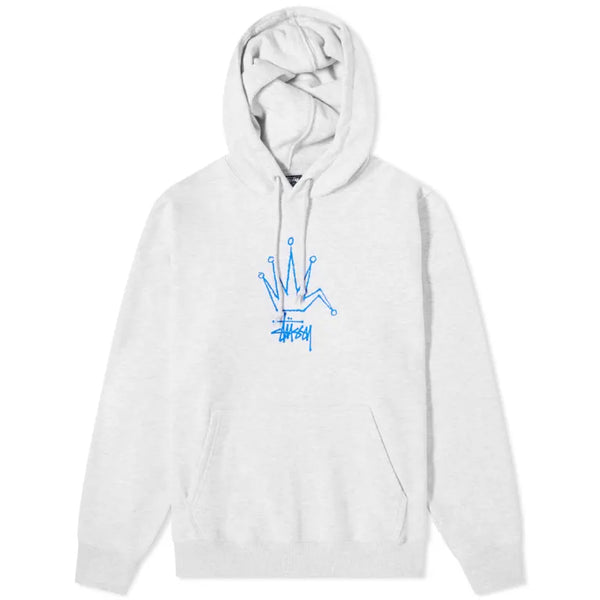 Stussy Broken Crown Embroidered Ash Hoodie