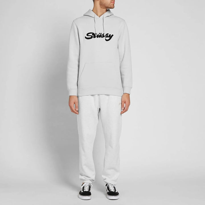 Stussy Fog Chenille Script Hoodie – Classic Texture