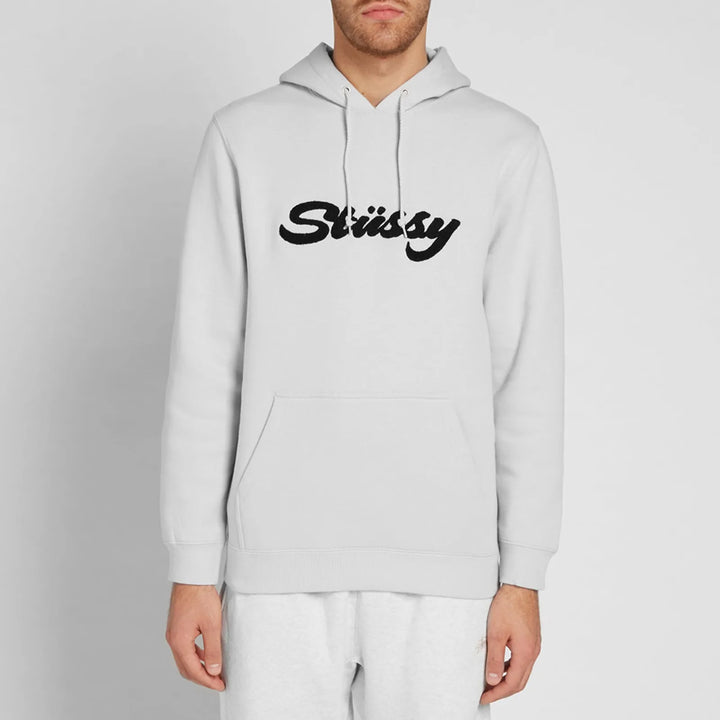 Stussy Fog Chenille Script Hoodie – Classic Texture