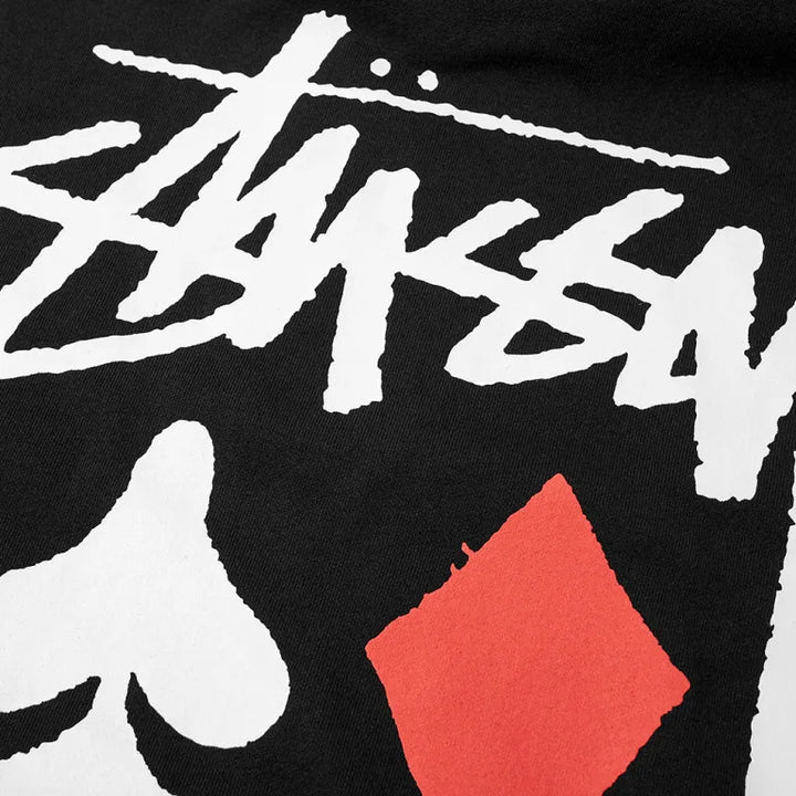 Stussy Full Deck Embroidered Black Hoodie