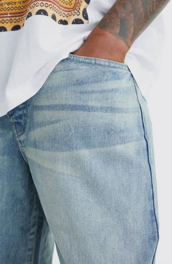 Baggy Rigid Washed Jeans