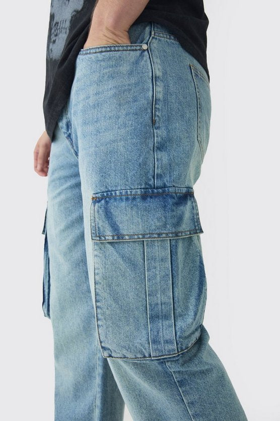 Tall Straight Rigid Cargo Jeans