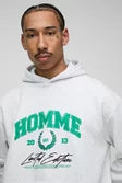 Oversized Homme Varsity Hoodie