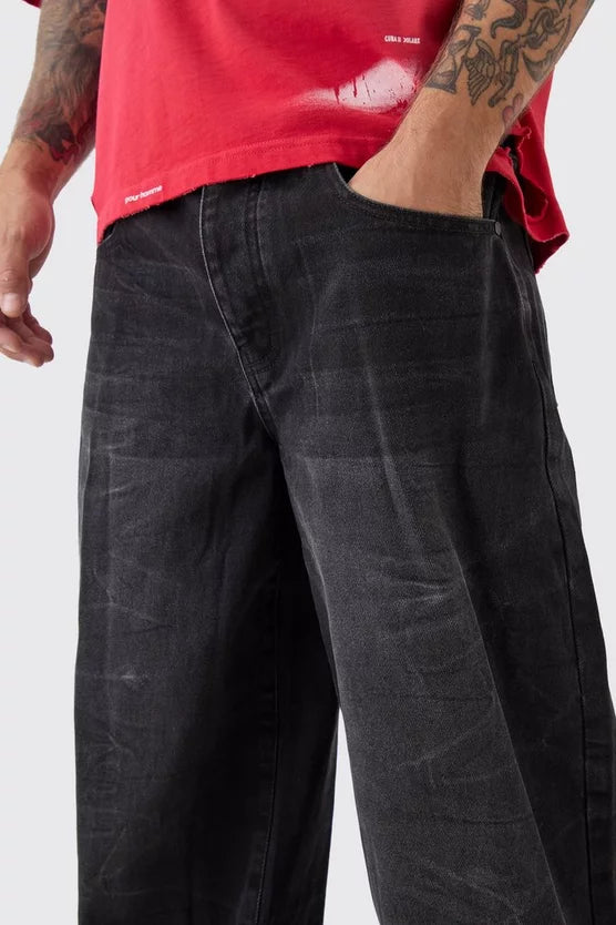 Baggy Fit Rigid Tinted Denim Jeans