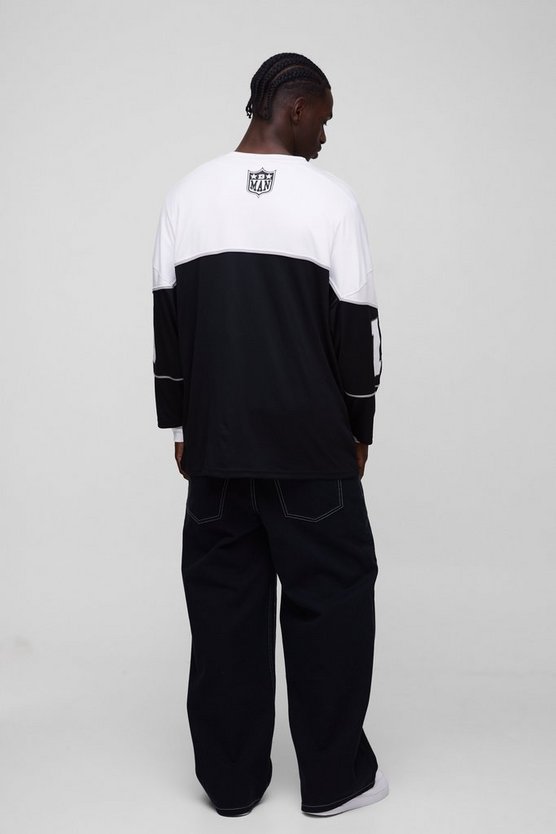 Baggy Twill Contrast Stitch Carpenter Trousers