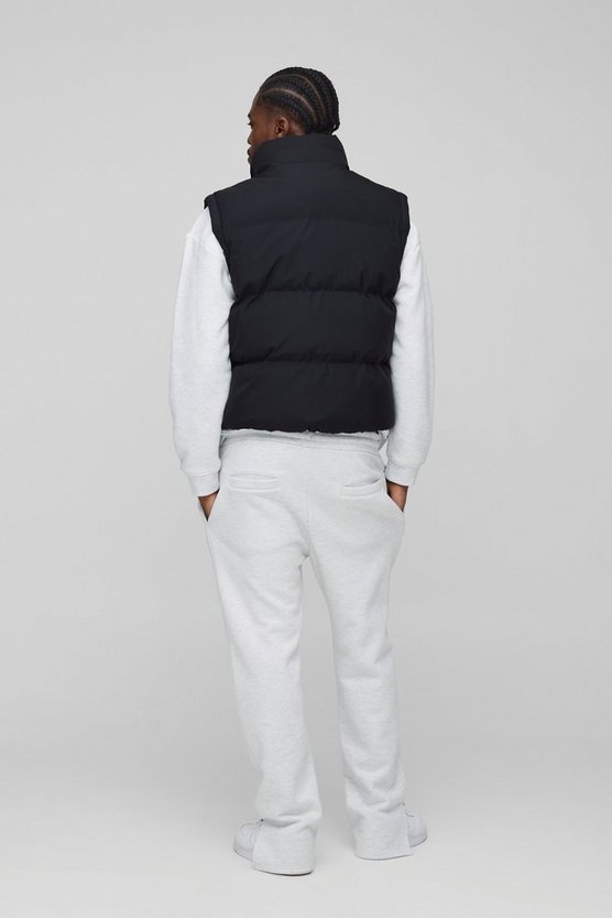 Man Boxy Fit Funnel Neck Puffer Gilet