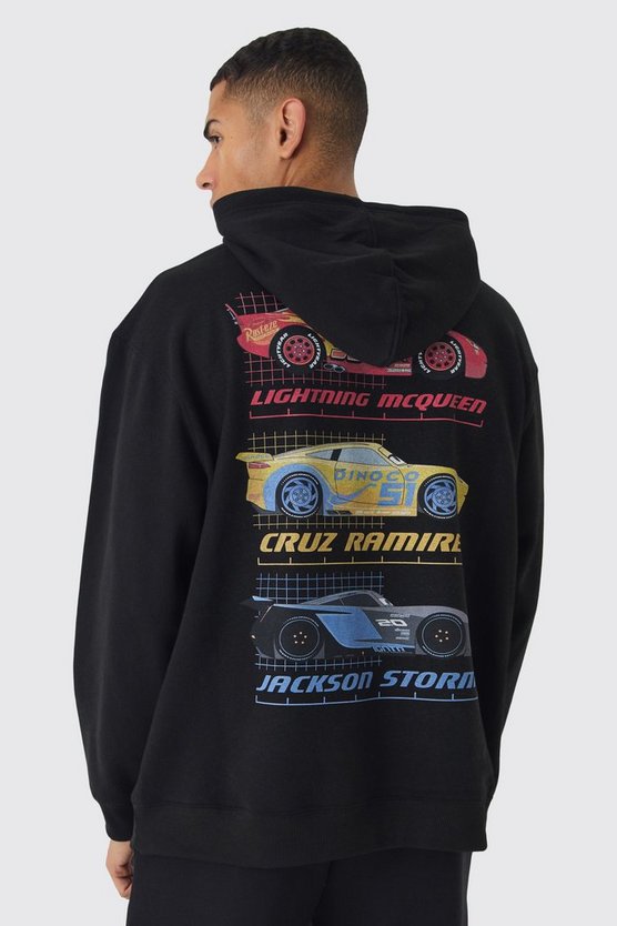 Oversized Disney Cars License Print Hoodie