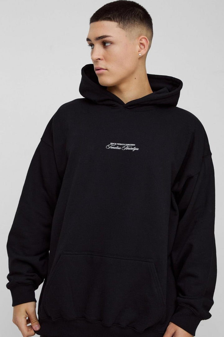 Oversized Floral Graphic Hoodie