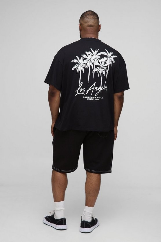 Plus Oversized Los Angeles Palm Printed T-Shirt