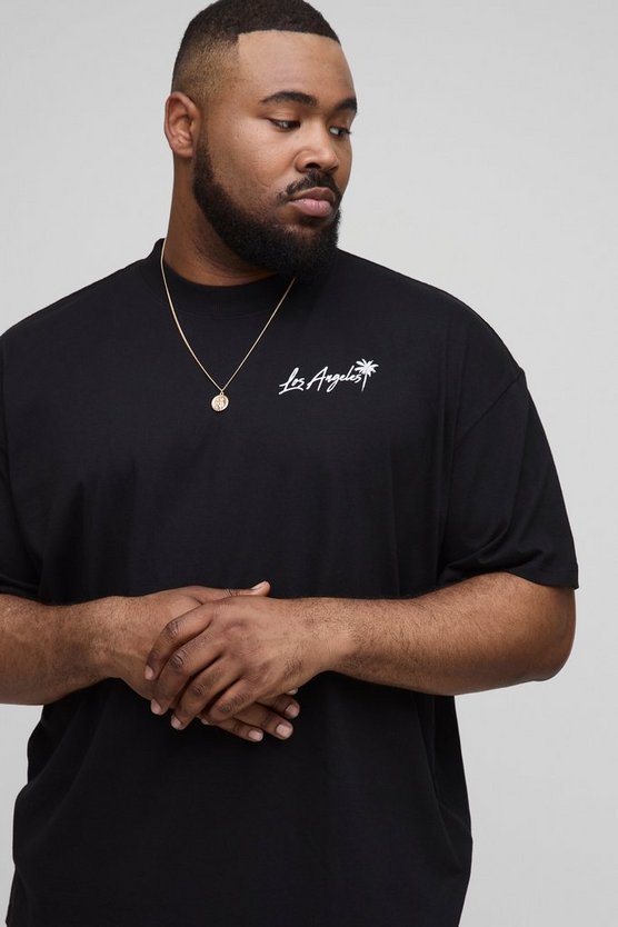 Plus Oversized Los Angeles Palm Printed T-Shirt