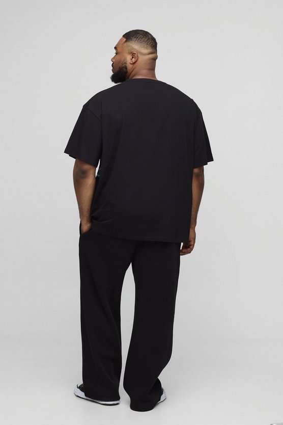 Plus Oversized Worldwide Floral Over The Seam Print T-Shirt