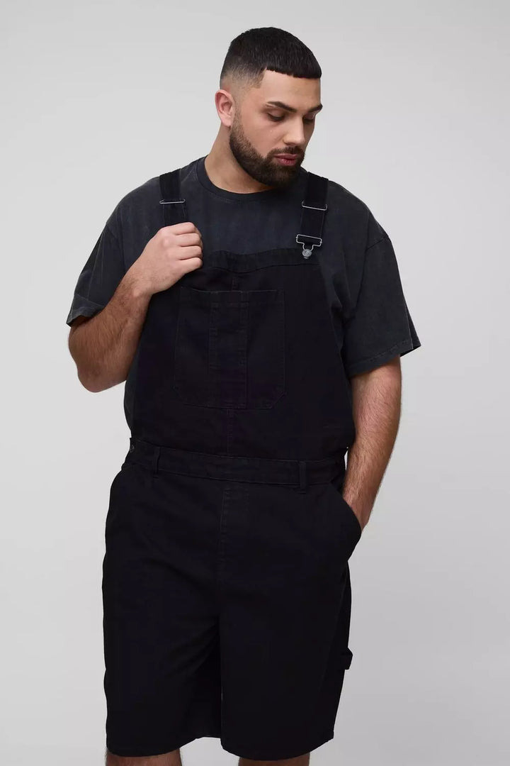 Plus Relaxed Fit Carpenter Short Dungarees
