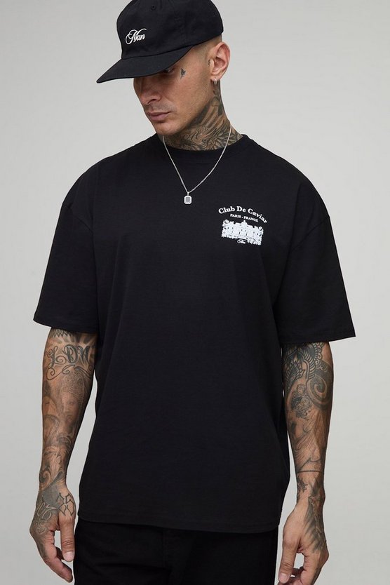 Tall Oversized Club De Caviar T-Shirt