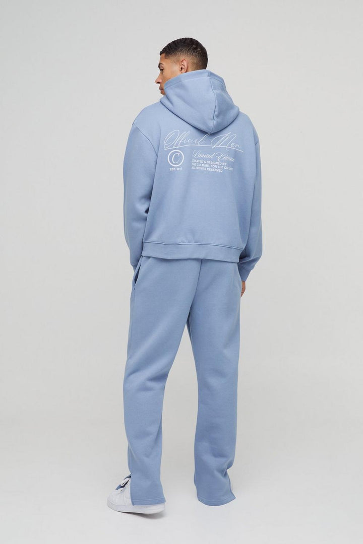 Oversized Boxy Official Man Zip Through Hoodie