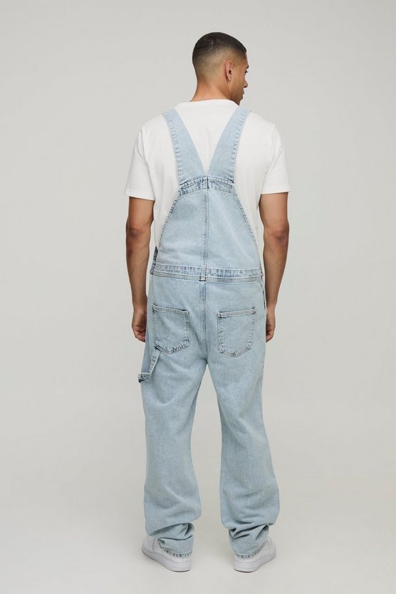 Relaxed Fit Washed Carpenter Dungarees