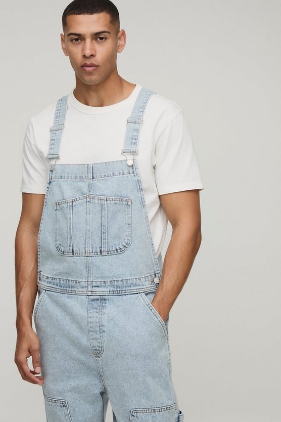 Relaxed Fit Washed Carpenter Dungarees