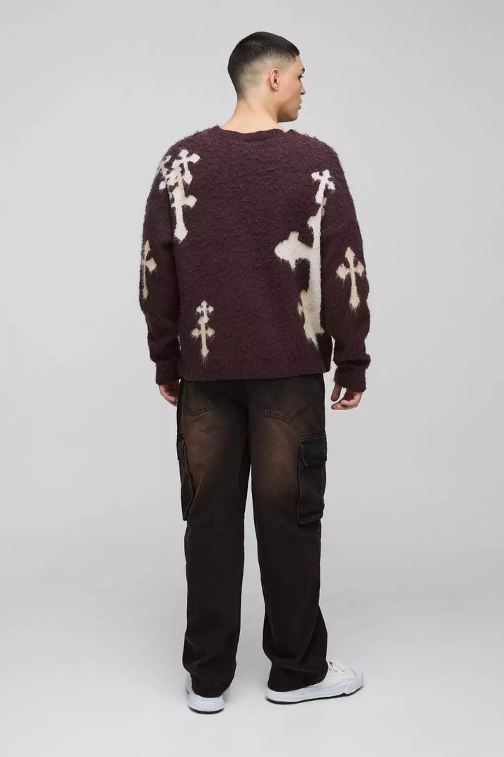 Relaxed Rigid Acid Wash Cargo Carpenter Denim Jeans