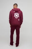 Oversized Star Applique BM Zip Through Hoodie