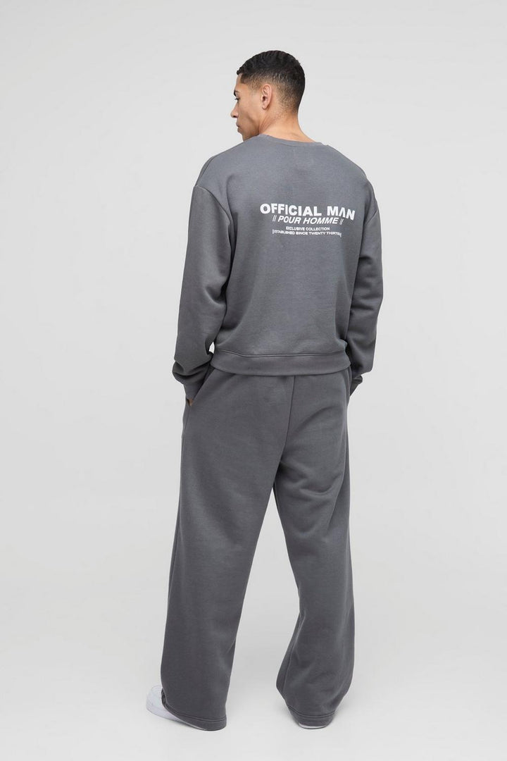 Oversized Boxy Multi Branded Print Sweatshirt