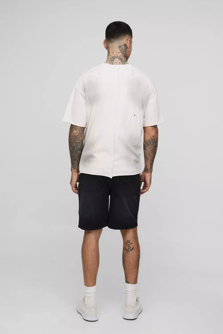 Tall Relaxed Rigid Denim Shorts
