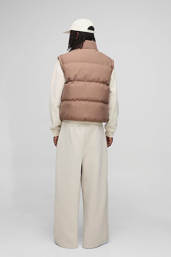 Man Boxy Fit Funnel Neck Puffer Gilet