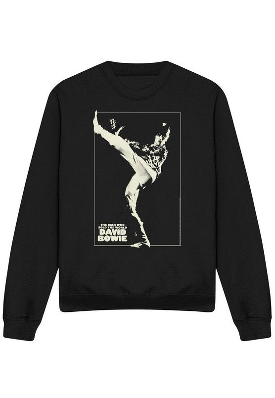 David Bowie The Man Cover Crew Sweatshirt, Black